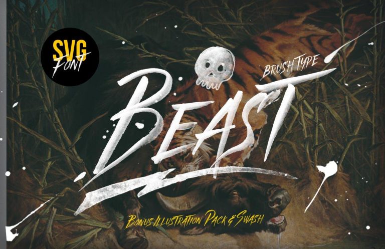 Beast SVG font & Graphics Pack Font Free Download