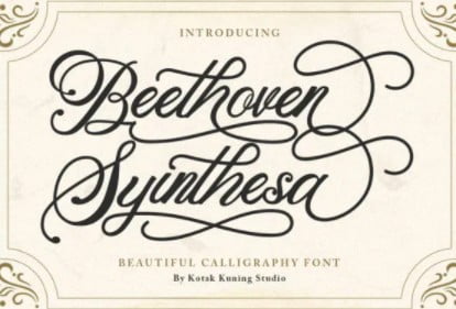 Beethoven Syintesa - Calligraphy Font