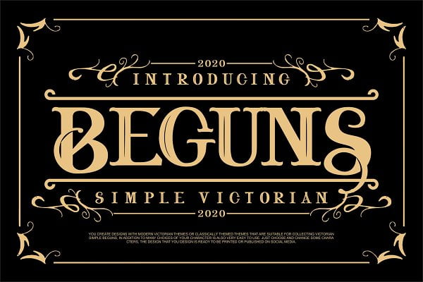 Beguns Simple Victorian Font