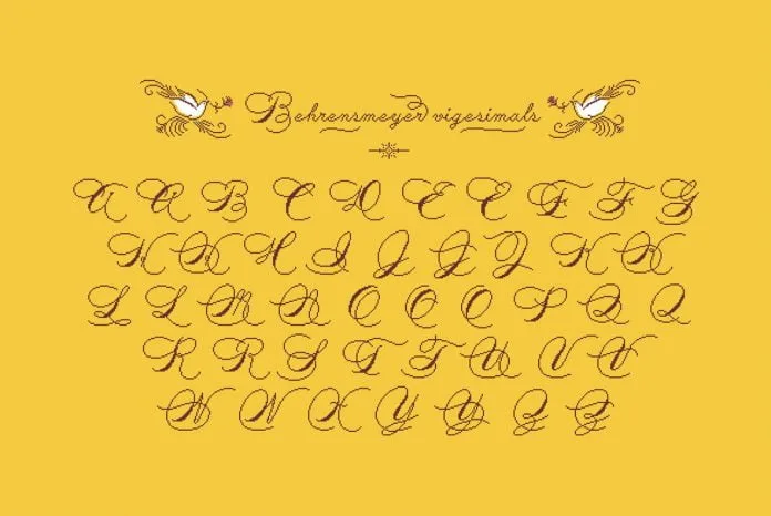 Behrensmeyer Vigesimals Font