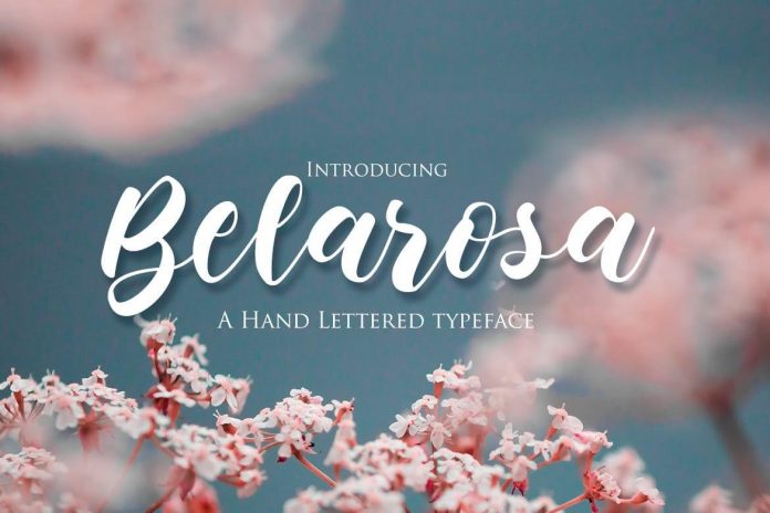 Belarosa - Hand Lettered Typeface Font
