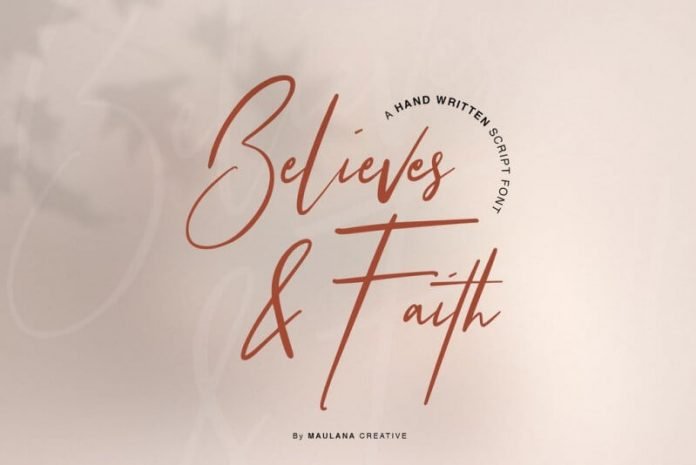 Believes And Faith Font