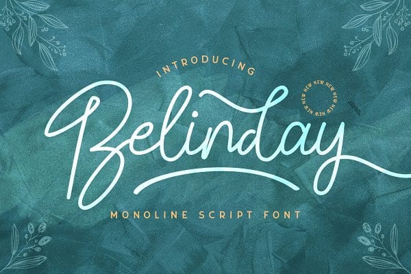 Belinday - Monoline Script Font