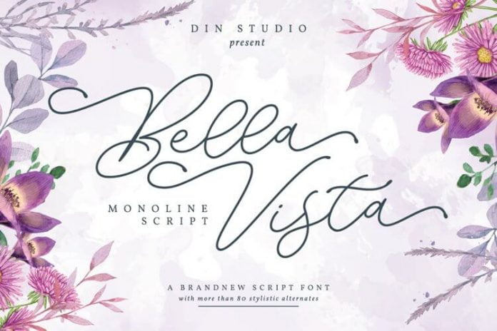 Bella Vista - Monoline Script