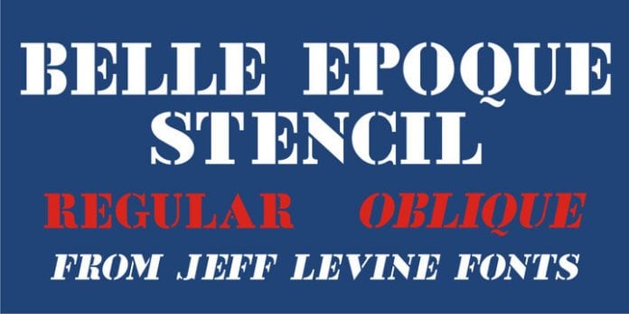 Belle Epoque Stencil JNL Font Family