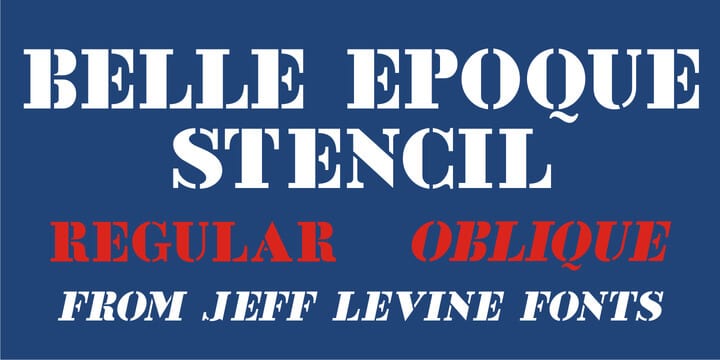 Belle Epoque Stencil JNL Font Family