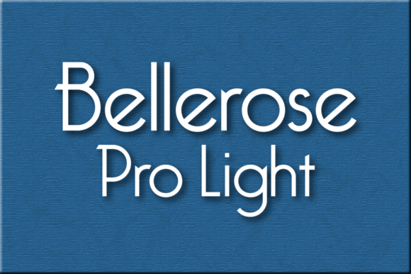 Bellerose Pro Light Font