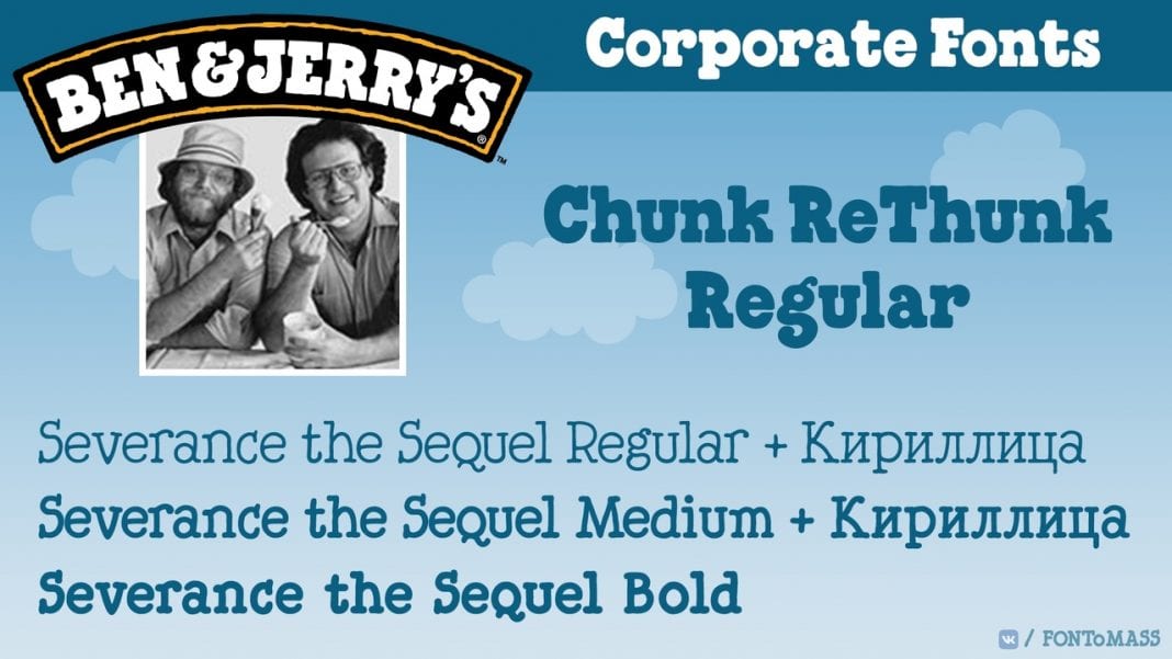 Ben & Jerry's Corporae fonts