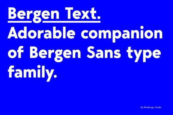 Bergen Text Font