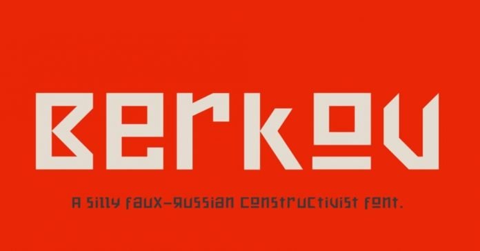 Berkov typeface Font
