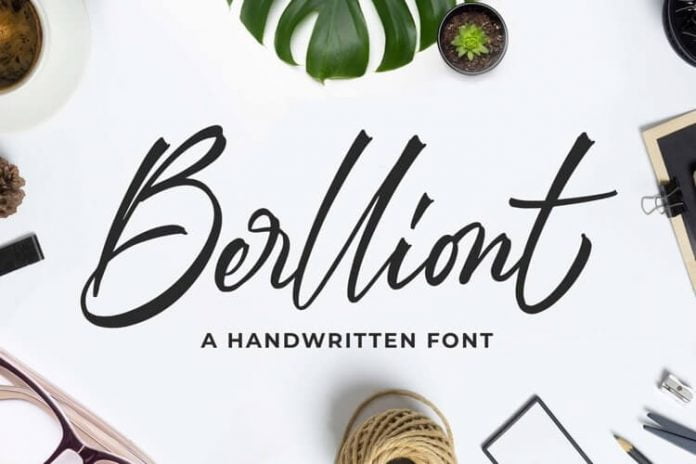 Berlliont a Handwitting Font