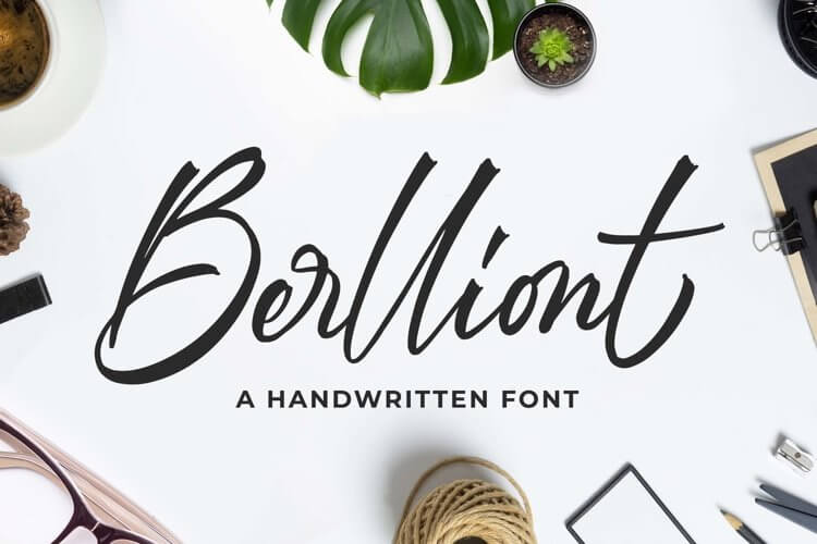 Berlliont a Handwitting Font