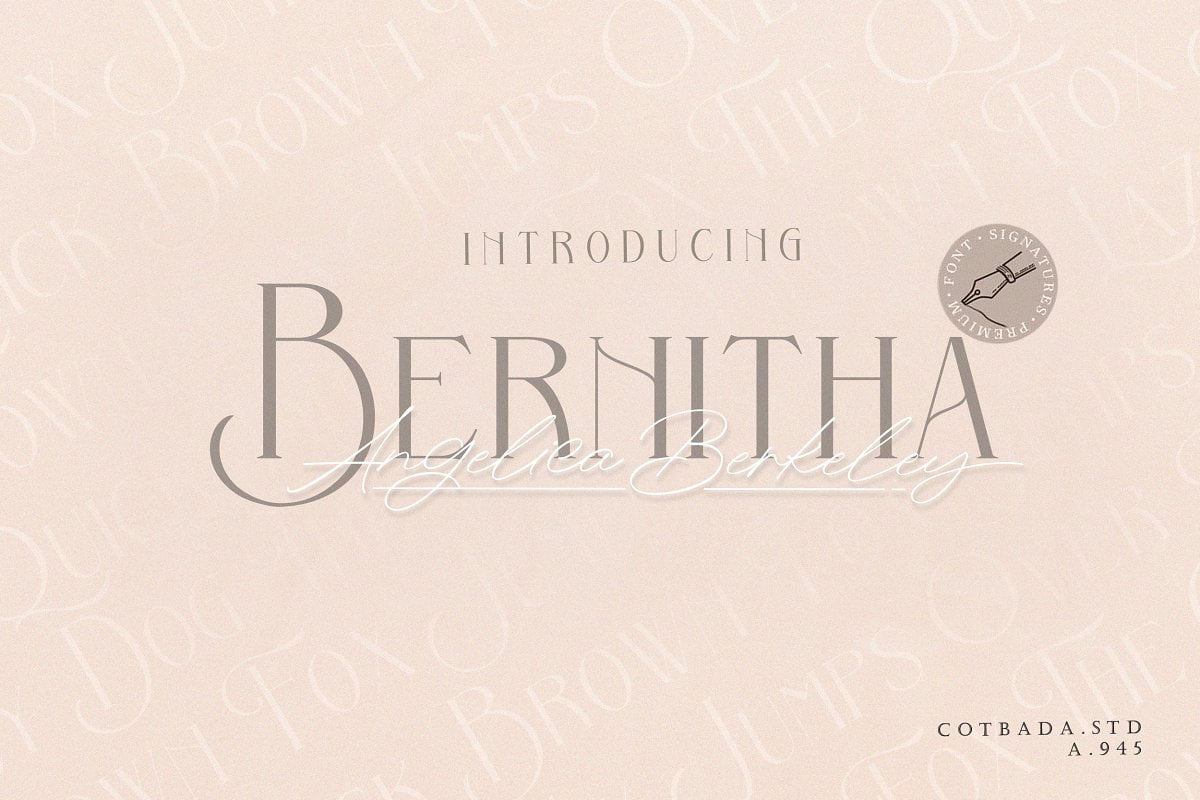 Bernitha Angelica Berkeley Duo Font