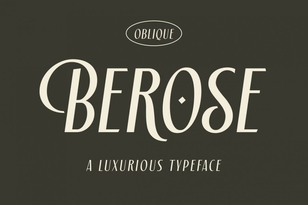 Berose oblique font