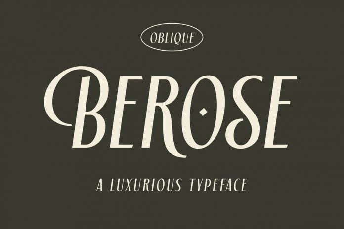 Berose oblique font