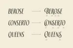 Berose oblique font