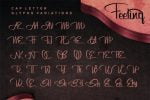 Bertha - script with English and Russian letters and ligatures