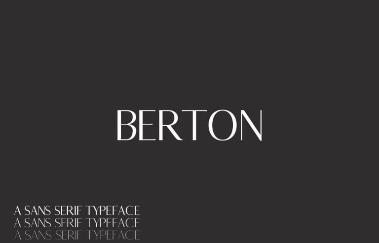 Berton Sans Serif Font Family Pack Font Free Download