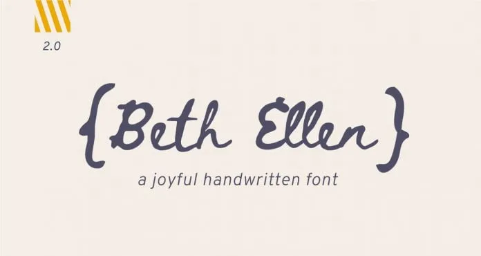 Beth Ellen 2.0 - a Joyful Handwritten Font