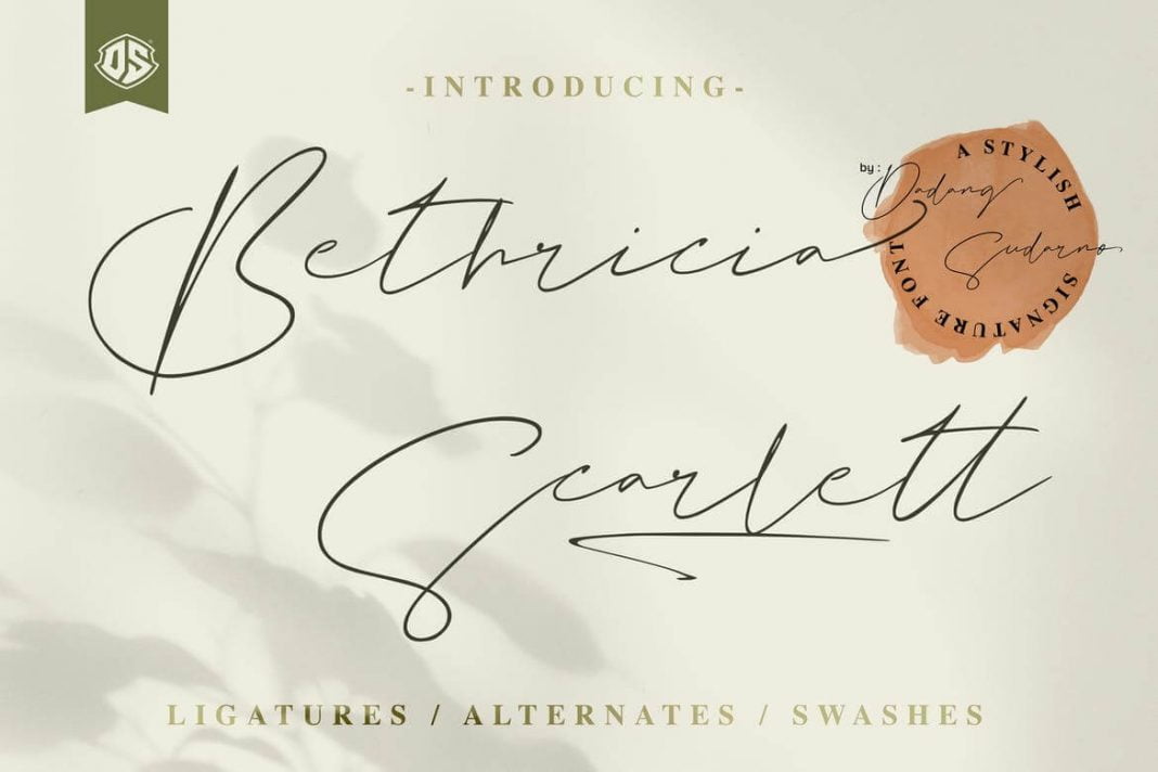 Bethricia Scarlett - A Stylish Signature Font