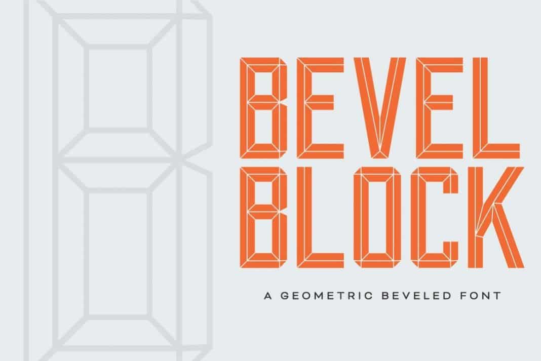 Bevel Block Display Font