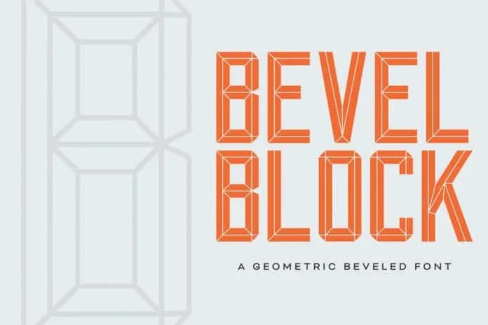 Bevel Block Display Font