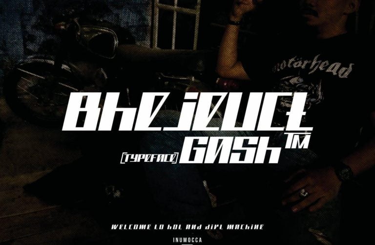 Bhejeuct gash typeface Font Free Download