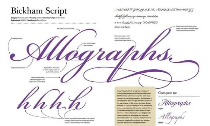 Bickham Script Font