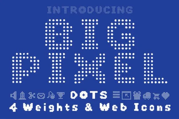Big Pixel Dots Font