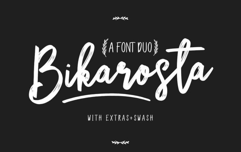 Bikarosta Typeface Font Free Download