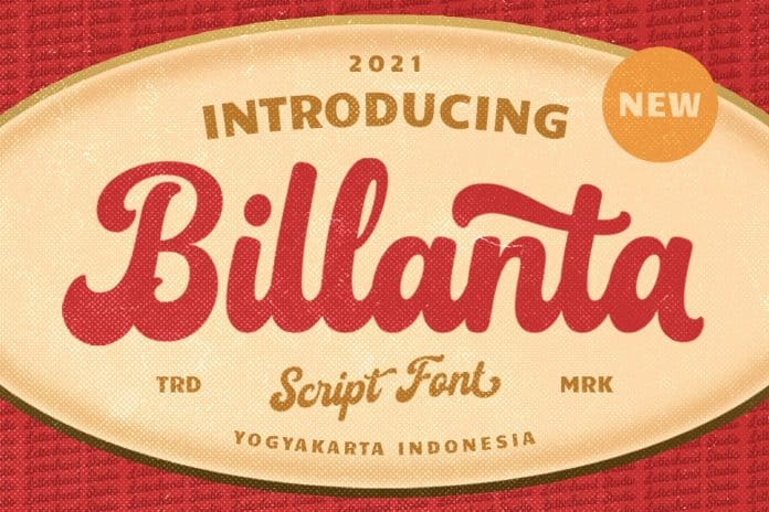 Billanta - Vintage Bold Script font