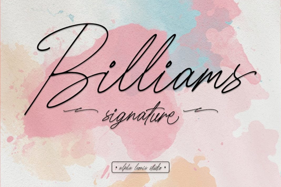 Billiams Signature - Modern Script