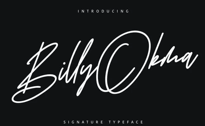 Billy Okma Signature Font
