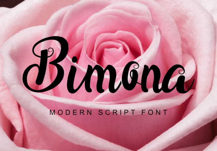 Bimona - Modern Handwritten Script Font