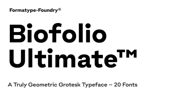Biofolio Ultimate Font Family