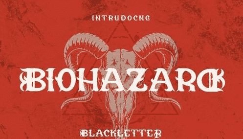 Biohazard - Blackletter Font