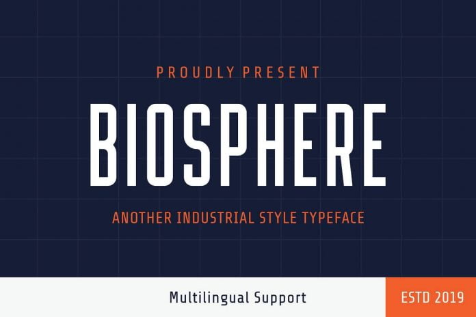 Biosphere font - Another Industrial Style
