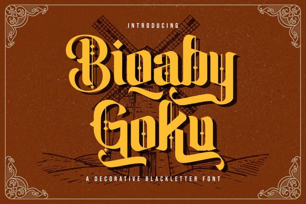 Biqaby Goku - Blackletter Font