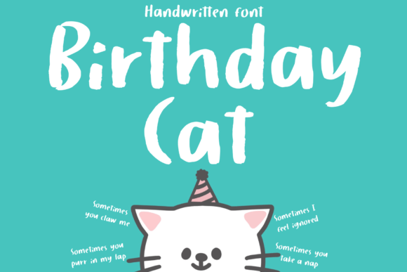 Birthday Cat Font