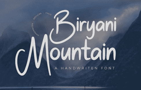 Biryani Mountain Font