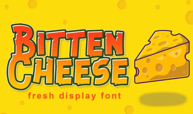 Bitten Cheese Advertisement Font Bitten Cheese Advertisement Font