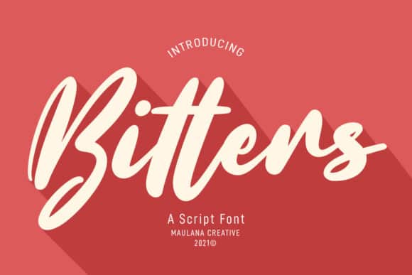 Bitters Script Font