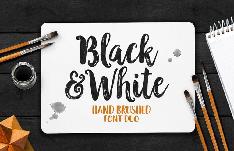 Black And White Typeface Font Free Download