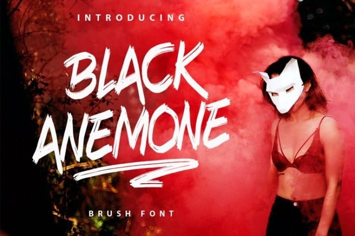 Black Anemone Brush Font