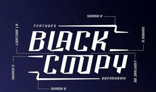 Black Coopy Typeface Font