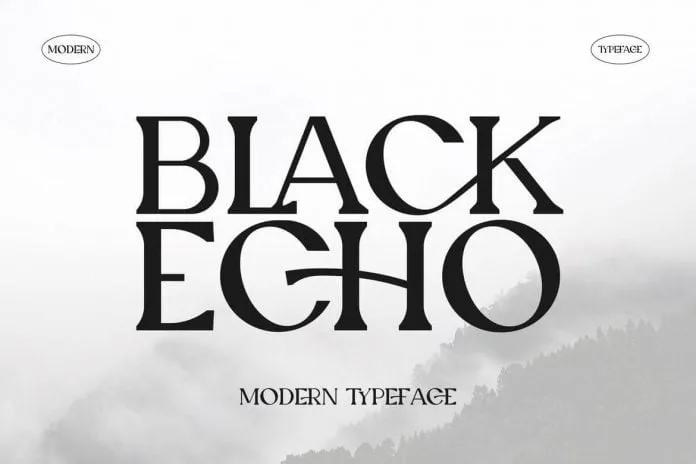 Black Echo Modern Ligature Font