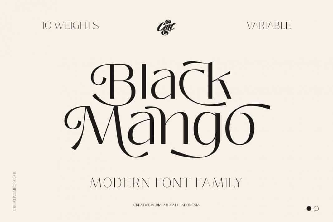 Black Mango family Font