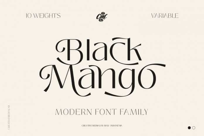 Black Mango family Font