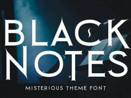 Black Notes Font