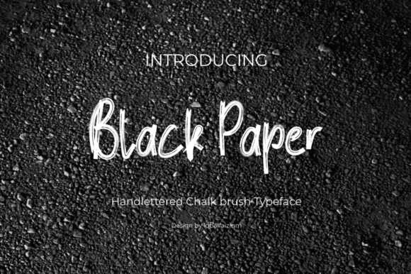 Black Paper Font